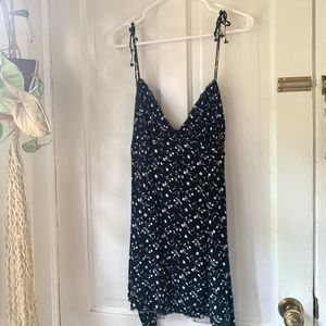 Free people black floral/stars mini dress